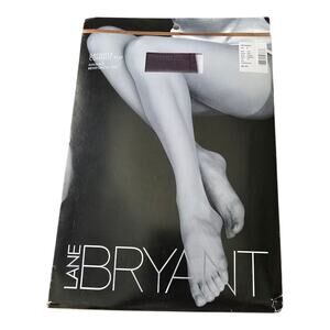 Lane Bryant Control Top Invisible Reinforce Toe Pantyhose Womens F Off Black